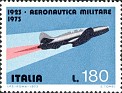 Italy 1973 Plane 180 Liras Multicolor Scott 1102. Italia 1102. Subida por susofe